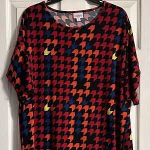 ***LuLaRoe*** "IRMA" TUNIC/Black Multicolor